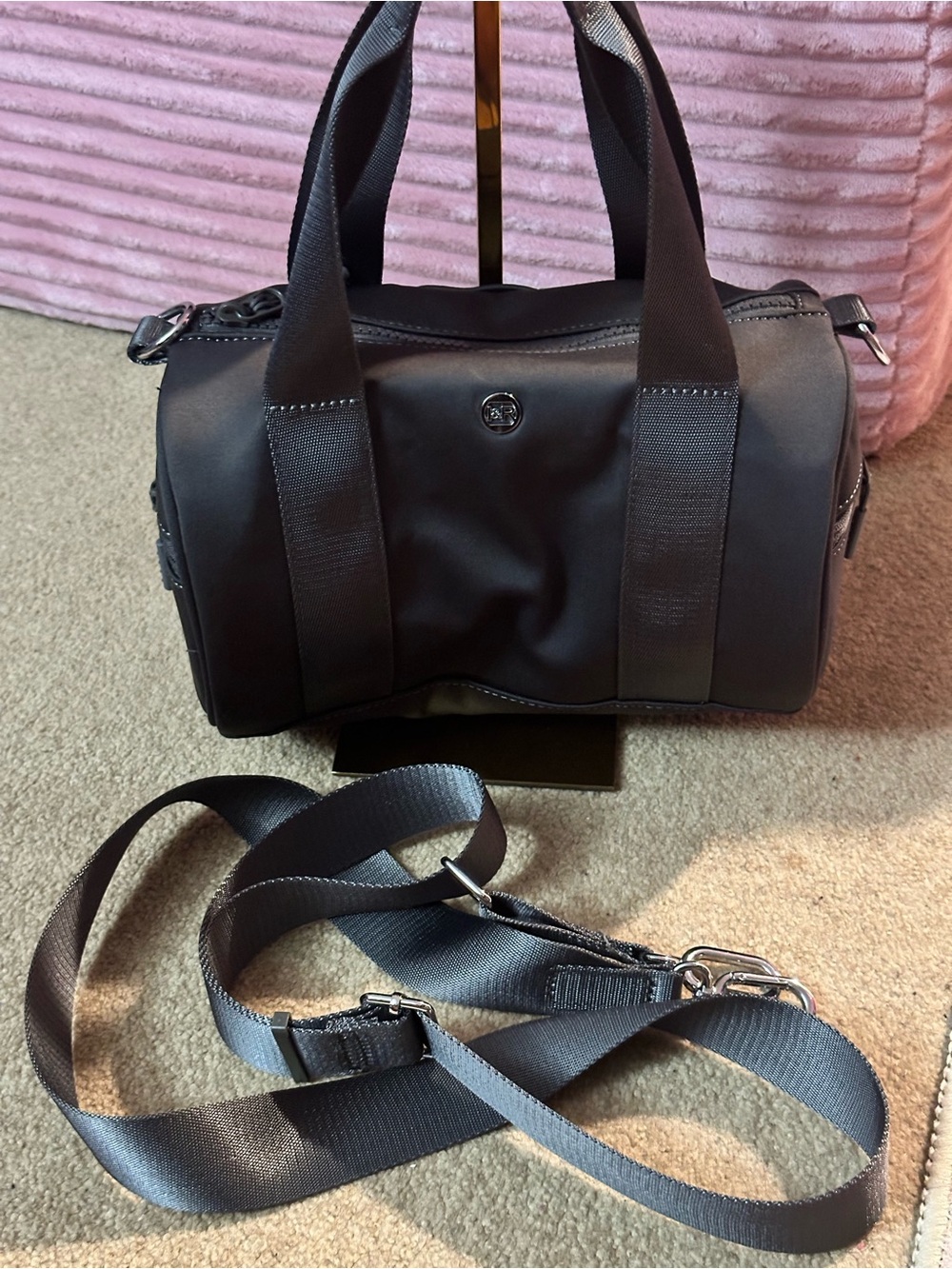 Mini duffle barrel bag crossbody purse